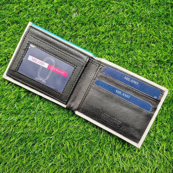 Men Printed Honduras Flag Bifold Leather Wallet - Picture 3 of 6